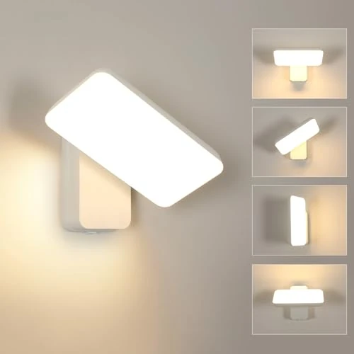 Offre limitée : Riserva Applique Murale Exterieur Blanche 16W, IP65 350° Pivoter, 3000K de 28.99 € à 27.54 € (5% de remise)