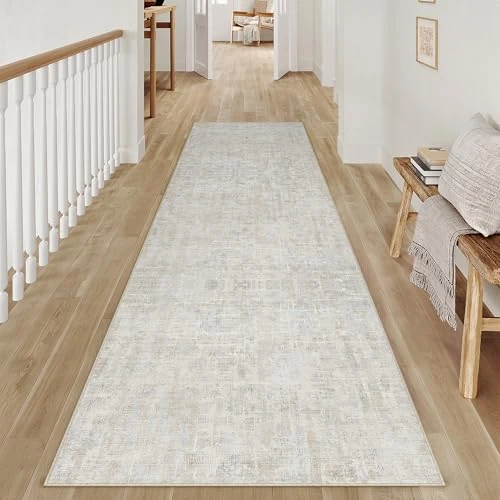 Offre limitée : PureCozy Tapis Couloir 60x240cm Beige Cuisine Lavable en Machine Antidérapant Doux Moderne Naturel Abstrait Long Carpet Passage Chambre Bureau Descente de Lit Interieur Poil Ras Rug de 45.99 € à 43.69 € (5% de remise)