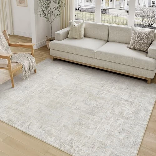Offerta a tempo: PureCozy Tappeto Salotto Tappeti 120x170cm Beige Lavabile in Lavatrice Antiscivolo Moderno Astratto Naturale Grande Carpet Cameretta Scendiletto Camera da Letto Ufficio Pelo Corto - 0.00% da 49.99 € a 49.99 €