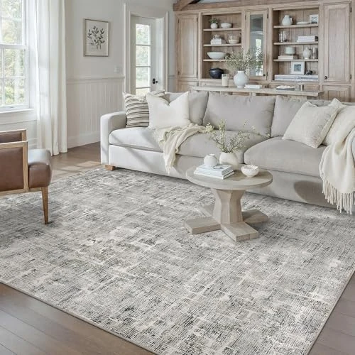 Offerta a tempo: PureCozy Tappeto Salotto Tappeti 160x230cm Grigio Lavabile in Lavatrice Antiscivolo Moderno Astratto Naturale Grande Carpet Cameretta Scendiletto Camera da Letto Ufficio Pelo Corto - 42% da 79.99 € a 46.20 €