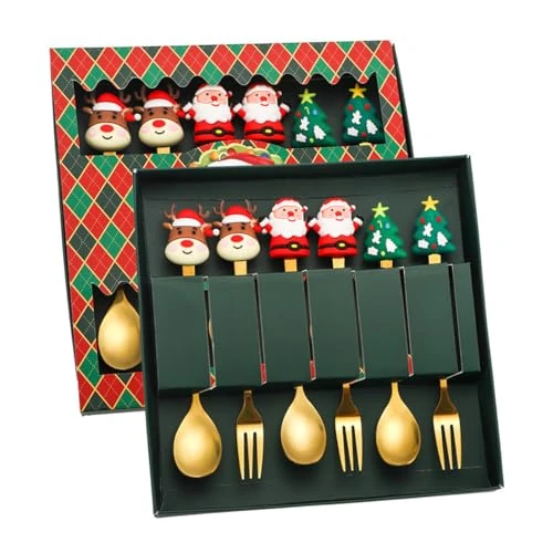 GXGM 6 Pièces set de couverts, couverts en acier inoxydable avec fourchette cuillère, pour maison/restaurant, lavables au lave-vaisselle