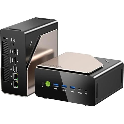 GMKtec EVO-T1 Mini PC AI Ultra 9 285H (do 5,4 GHz) 64 GB DDR5 (32 GB * 2) 2 TB PCIe 4.0 SSD mini komputer do gier, 3 x gniazda rozszerzeń M.2, Oculink, wyświetlacz Quad Screen 8K