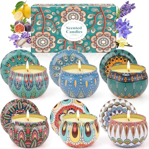 Limitiertes Angebot: Duftkerzen Geschenkset, 6 Stück Duftkerzen Set Kleine Weihnachtsgeschenke, 120Std Brenndauer Kerzen Geschenk Natürliches Sojawachs Kerzenset für Frauen Männer Weihnachten Geburtstage Valentinstag von 14.99 EUR auf 11.99 EUR (Spare 20%)