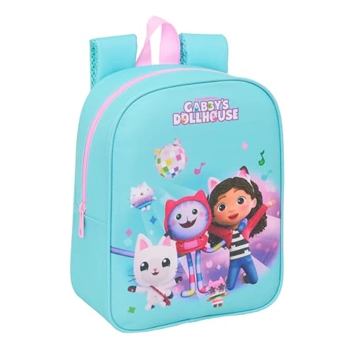 Offerta a tempo: GABBY'S DOLLHOUSE - Zaino per bambini, zaino per la scuola, adattabile al carrello, ideale per l'asilo, comodo e versatile, qualità e resistenza, 22 x 10 x 27 cm - 15% da 13.37 € a 11.36 €