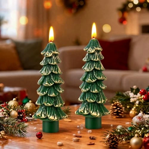 Offre limitee: Coffret de Bougies de Noël, Bougie Piliers Cadeau, Bougies Décoratives de Noël Bougie Sapin Vert, Centre de Table Petits Cadeaux de Noel pour Femmes Décoration de la Maison Cheminée Fête Nouvel de 11.99 EUR a 8.99 EUR (economie 25%)