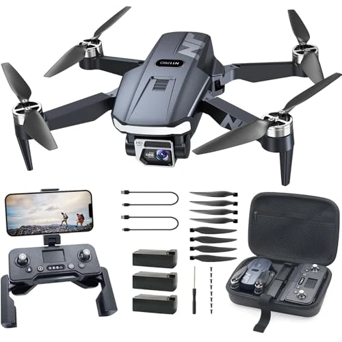 Offerta a tempo: NAFYRE N11 PRO Drone GPS con fotocamera per adulti 4K UHD, 90 minuti di volo lungo, lunga distanza di controllo, ritorno auto, conseguenza automatica, motore brushless, 5G FPV RC Quadcopter per - 58% da 259.99 € a 109.99 €