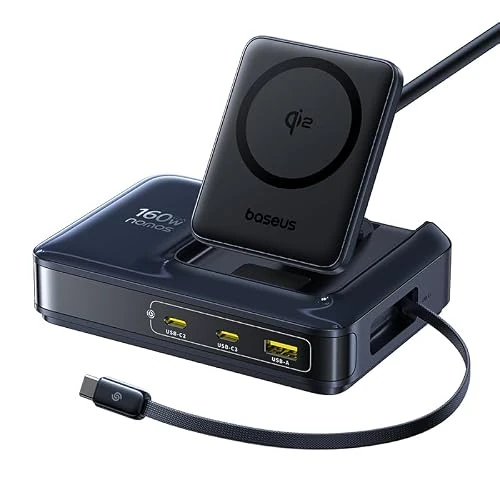 Zeitlich begrenztes Angebot: Baseus USB Magsafe ladegerät 160W, Wireless Charger Qi2 Magsafe Ladestation 5 In 1 iPhone Ladestation Charging Station mit iPhone 17-12 Serie, MacBook Pro/Air, iPad Pro usw von 79.99 € auf 63.99 € (20% Rabatt)