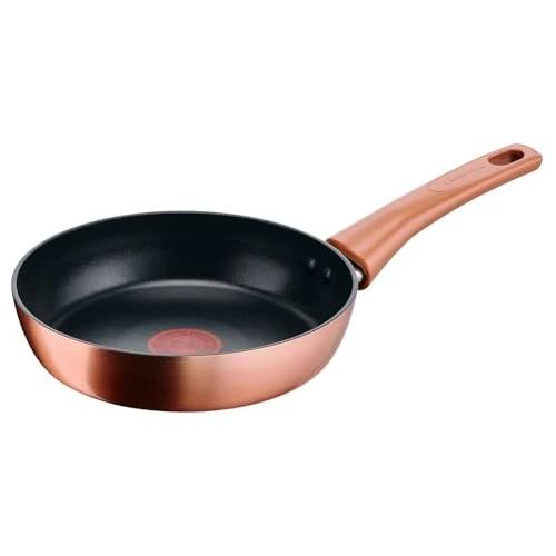 Offerta a tempo: Lagostina Rosé, Padella Antiaderente Ø 20 cm, Rivestimento Titanium, Indicatore di Calore Thermo-Signal, Manico Rivettato, Compatibile con Induzione, Colore Oro Rosa - 32% da 21.90 € a 14.97 €