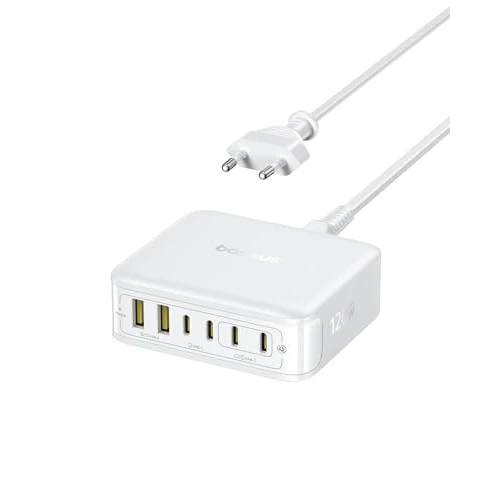 Offerta a tempo: Baseus Caricatore USB C 120 W USB C alimentatore di rete PD caricabatterie con PPS, GaN caricatore rapido compatibile con MacBook Pro/Air, iPad Pro, Steam Deck, iPhone 16-12 Serie, Galaxy S24 - 23% da 41.99 € a 32.20 €