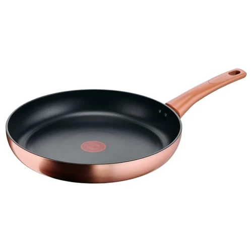 Offerta a tempo: Lagostina Rosé, Padella Antiaderente Ø 30 cm, Rivestimento Titanium, Indicatore di Calore Thermo-Signal, Manico Rivettato, Compatibile con Induzione, Colore Oro Rosa - 38% da 34.90 € a 21.49 €