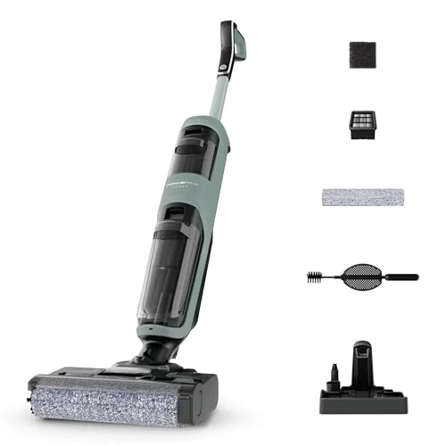 Rowenta X-Clean2, Aspirateur Laveur sans Fil, Nettoyage 2-en-1, Modes ECO/Max, Léger, Nettoyage Le Long des Murs, Auto-Nettoyage, GZ2262E0