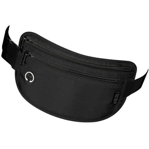 Offre limitée : VINATO Protection Contre Le Vol Banane avec RFID, Sac Ceinture Imperméable Homme Femme, Idéal pour Voyage, Sport, Festival, Portefeuille Dissimulé, Pochette Passeport Sécurisée, Noir de 11.99 € à 11.99 € (0.00% de remise)