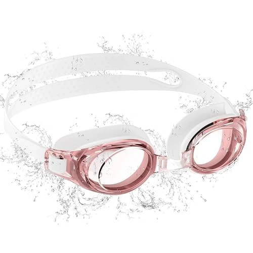 Seaflar Lunette Piscine Adulte - Eau Libre Anti-BuéE Protection UV éTanches Vision Claire - RéGlage Facile Lunettes De Natation Pour Hommes Femmes Jeunes-C-WHRED
