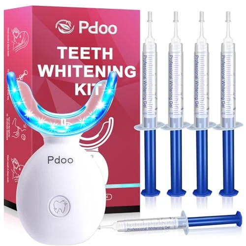 Offerta a tempo: Kit Sbiancante Denti Wireless con Luce LED – Alternativa Professionale alle Strisce Sbiancanti Denti, 5 Gel Sbiancanti da 3ml per Sbiancamento Denti Immediato, Trattamento Sbiancante Sicuro a Casa - 10% da 36.88 € a 33.24 €