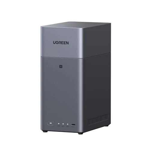 UGREEN NASync DH2300 2 Bay Desktop NAS, NFC Tap for Connecting, AI Photo Album, 4K Personal Video Library, Beginner-Friendly NAS System, Home NAS Server with 1GbE LAN and 4GB RAM (Diskless)