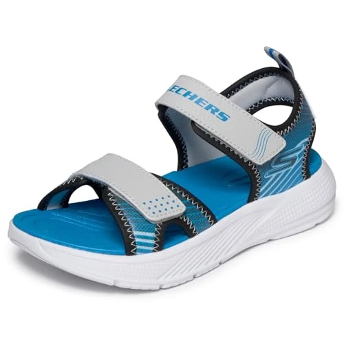 Zeitlich begrenztes Angebot: Skechers Jungen Microspec-Splash Turnschuhe, Grey Blue, 29 EU von 39.36 € auf 39.36 € (0.00% Rabatt)