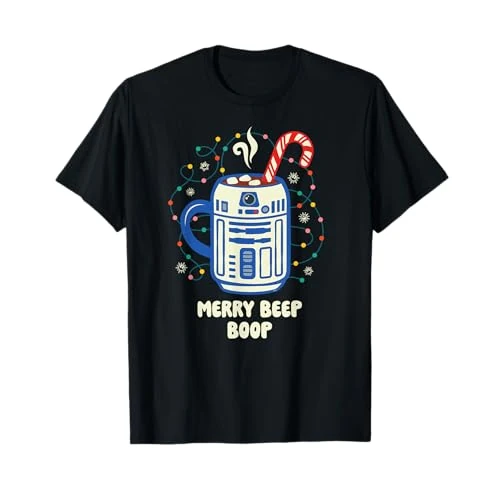 Offerta a tempo: Star Wars Christmas Merry Beep Boop R2-D2 Cocoa Mug Maglietta - 15% da 20.50 € a 17.42 €