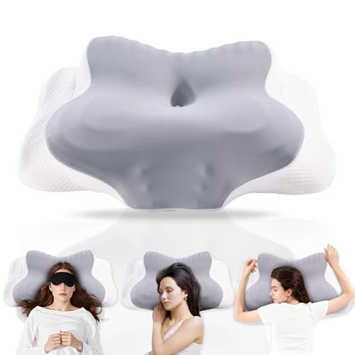 Oferta limitada: YunNasi Almohada Cervical de Espuma Viscoelastica, Almohada Ortopedica para Soporte de Cuello, 2 en 1 Almohada Ergonómica para Dormir de Lado, Boca Arriba y Boca Abajo 62 * 37.3 * 14.4/9cm de 45.99 EUR a 32.19 EUR (ahorro 30%)
