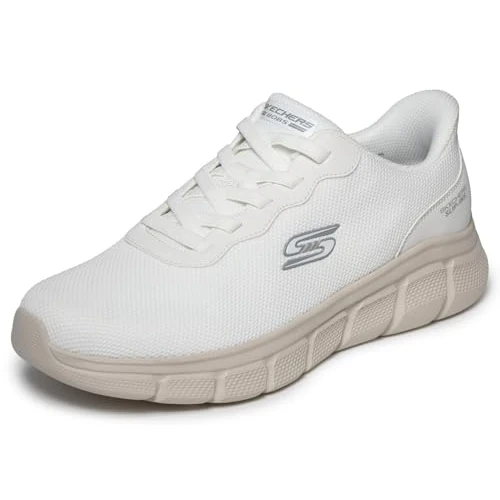 Oferta limitada: Skechers Hombre Bobs B Flex Glacial Edge Slip-In Entrenador, White Mesh, 46 EU de 74.95 € a 46.60 € (ahorro 38%)