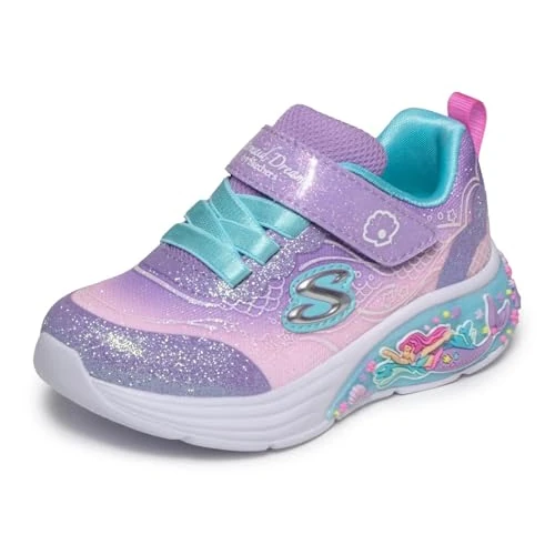 Oferta limitada: Skechers My Dreamers Lil Mermaid - Tenis para niño y niña, Color Lavanda, Talla 7 de 49.95 € a 39.93 € (ahorro 20%)