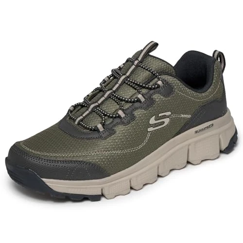 Offre limitée : Skechers Homme Summits At Triple Bridges Espadrilles, Olive Textile/Synthetic/Trim, 42 EU de 69.95 € à 58.08 € (17% de remise)
