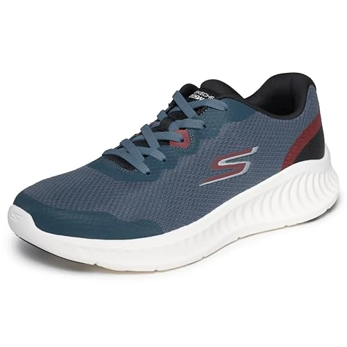 Offerta a tempo: Skechers Go Walk Now Viligent, Sneakers Uomo, Bordo Tessile in Ardesia, 47.5 EU - 40% da 74.95 € a 44.97 €