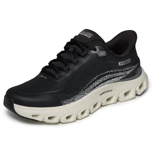 Oferta limitada: Skechers Hombre Arch Fit Glide-Step Wave Zanaro Slip-In Entrenador, Black/White, 47.5 EU de 114.95 € a 81.04 € (ahorro 29%)