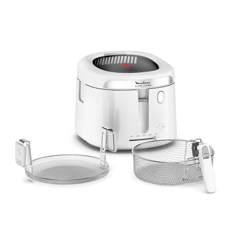 Offerta a tempo: Moulinex Filtra Vision, Friggitrice ad Olio 1,2 kg, con Ampia Finestra e Rete Filtrante, Design Moderno, Capacità Familiare, Facile da Pulire e da Riporre, AF2541 - 40% da 99.99 € a 59.99 €