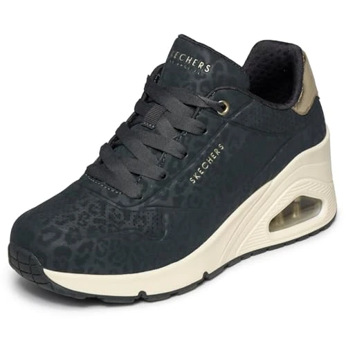 Limited-time offer: Skechers Women's Uno Wedge Safari Daze Trainers, Black, 5.5 UK from 80.00 £ to 80.00 £ (save 0.00%)