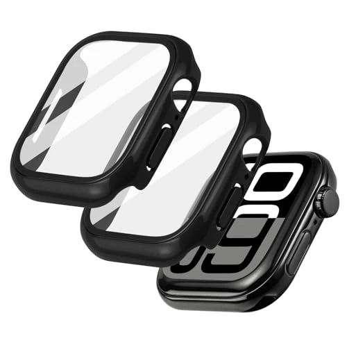 Zeitlich begrenztes Angebot: VINATO 2er Pack Schutzhülle mit Panzerglas für Apple Watch Series 10 46mm - Schwarz von 6.99 € auf 6.99 € (0.00% Rabatt)