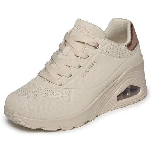 Limited-time offer: Skechers Women's UNO Wedge Safari Daze Trainer, White, 8 UK from 79.00 £ to 56.30 £ (save 29%)