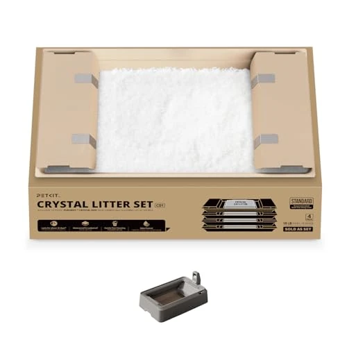 Offerta a tempo: PETKIT Lettiera per Gatti Crystal, Lettiera per Gatti non Agglomerante, Compatibile con PUROBOT CRYSTAL DUO, Eliminazione Multi-odore, Antipolvere, Leggera e Pronta, Ricambio Diretto, 4 Sacchi - 28% da 79.99 € a 57.44 €