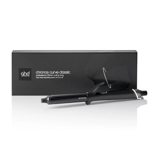 ghd - Curling Iron ghd Chronos Curve Classic Tongue (Black) - from Resilient Waves - Styling That is no Less Than 3 Times Faster, Without Extreme Heat - All Hair Types and Lengths