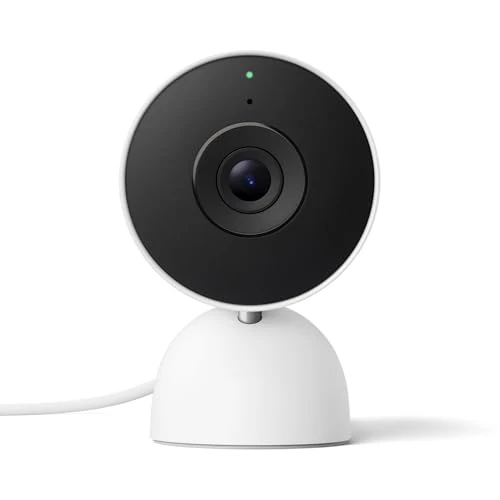 Offerta a tempo: Google Nest Cam Indoor (con cavo, 3ª gen.) - Videocamera di sicurezza per interni con Video 2K - Compatibile con Google Home - Bianco ghiaccio - 0.00% da 99.99 € a 99.99 €