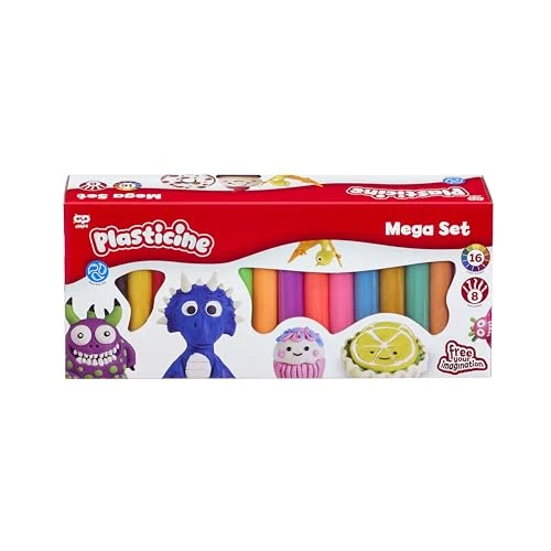 Zeitlich begrenztes Angebot: Plasticine Mega-Nachfüllset – 16 Farben Knete mit Werkzeug & Anleitung – Wiederverwendbarer, nicht aushärtender Bastelspaß für kreatives Spielen ab 5 Jahren von 17.71 € auf 17.71 € (0.00% Rabatt)