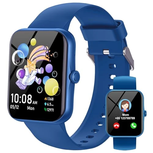 Tijdelijke aanbieding: Smartwatch voor kinderen, sportfitnesshorloge voor meisjes en jongens, met stappenteller, 100+ sportmodi, wekker, games, stopwatch, kinderhorloge, berichten, activiteitenhorloge voor tieners, 5-16 van 29.99 EUR naar 29.99 EUR (korting 0%)