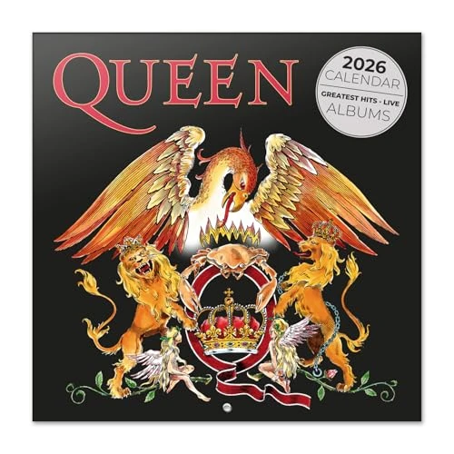 Tijdelijke aanbieding: Grupo Erik Wall Calendar 2026 - Queen Calendar 2026 | Square 30 x 30 cm - 12 x 12 inches Wall Planner, Family Planner Month To View | Queen Merchandise Band Gifts For Friends van 10.90 EUR naar 10.90 EUR (korting 0%)