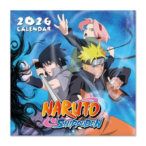 Limited offer: Grupo Erik Wall Calendar 2026 - Naruto Calendar 2026 | Square 30 x 30 cm - 12 x 12 inches Wall Planner, Family Planner Month To View | Shippuden Naruto Manga, Anime Gifts For Friends from 9.93 EUR to 6.85 EUR (save 31%)