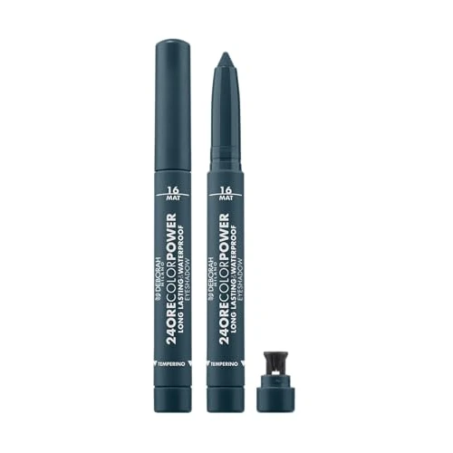 Offerta a tempo: Deborah Milano - Ombretto 24 Ore Color Power Waterproof in Stick, 16 Ocean Blue, Texture No Transfer ad Alta Sfumabilità e Pigmentazione, Dona Intensità Long Lasting allo Sguardo, 3 gr - 71% da 14.03 € a 4.00 €
