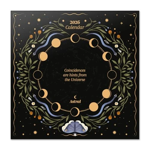 Grupo Erik Wall Calendar 2026 - Astral Astrology Calendar 2026 | Square 30 x 30 cm - 12 x 12 inches Wall Planner, Family Planner Month To View | Horoscope Gifts For Friends
