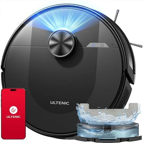 Limitiertes Angebot: Ultenic Saugroboter mit Wischfunktion 6000Pa, Staubsauger Roboter mit LiDAR Navigation, 3 in 1 Saug und Wischroboter, 150 Min Laufzeit, App Steuerung, Ideal für Tierhaare, Teppich & Hartböden​ von 239.98 EUR auf 149.98 EUR (Spare 38%)