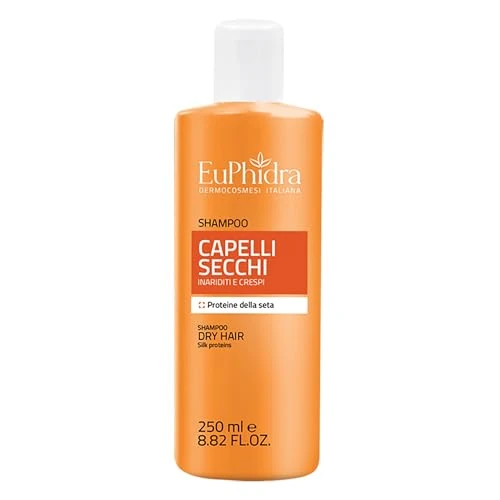Offerta a tempo: Euphidra, Shampoo Capelli Secchi, Flacone 250 ml, Delicato ed Efficace per Capelli Aridi, Devitalizzati e Crespi, Morbidi e Luminosi, Dermatologicamente Testato - 41% da 6.60 € a 3.87 €