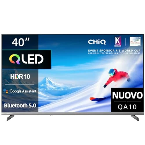Offerta a tempo: CHiQ 40QA10 40 Pollici QLED Full HD Smart TV HDR10, Dolby Audio, Chromecast Integrato, HEVC Main 10, Triplo Tuner (DVB-C/T/T2/S/S2), Nuovo Modello - 0.00% da 203.00 € a 203.00 €
