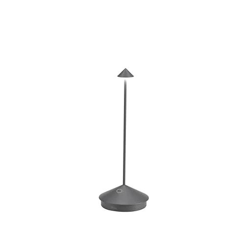 Limited offer: Zafferano, Pina Pro Lamp, Rechargeable Cordless Table Lamp with Touch Controls, Suitable for Interior and Outdoor, Dimmer, 2200-3000 K, Height 29 cm, Dark Gray Colour from 86.41 EUR to 86.41 EUR (save 0%)