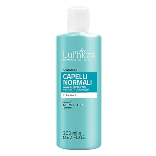Offerta a tempo: Euphidra, Shampoo Capelli Normali, Flacone 250 ml, Idratante con Pantenolo per Capelli Sani, Morbidi e Lucenti, Senza SLES e Conservanti Aggiunti, Dermatologicamente Testato - 44% da 6.60 € a 3.67 €
