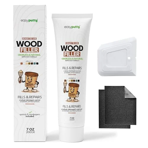 Offerta a tempo: Stucco per Legno - Uso Interno ed Esterno + Carta Abrasiva & Spatola - 41% da 16.99 € a 9.99 €