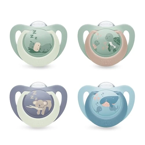 Limited-time offer: NUK First Choice Baby Dummies | 6-18 Months | Orthodontic Soothers | Soothes 99% of Babies** | Blue | 4 Count from 11.99 £ to 8.39 £ (save 30%)