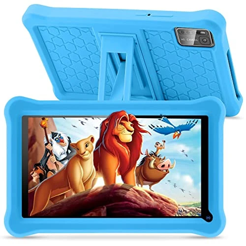 Tijdelijke aanbieding: SANNUO Kindertablet 7 inch Android 13, 8 GB RAM + 64 GB ROM (128 GB uitbreidbaar), kinderbediening, IPS-display, dubbele camera, wifi, vooraf geïnstalleerde app, leertablet met hoes (blauw) van 59.00 EUR naar 42.73 EUR (korting 28%)