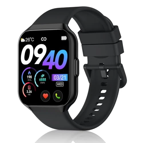 Offre limitee: QCOQ Montre Connectée Homme Femme 2026 avec Appel Bluetooth, 1.96" Smartwatch avec 110+ Modes Sportifs pour Android/iOS, Etanche IP68 Montre Connectée Sport avec Podometre/Cardio/Moniteur de Sommeil de 59.99 EUR a 18.99 EUR (economie 68%)