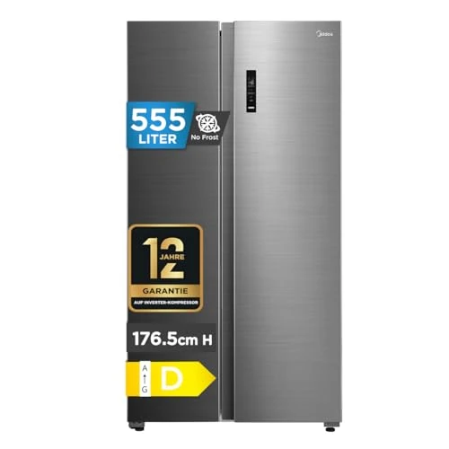 Offerta a tempo: Midea 555L Frigorifero Side by Side, Total No Frost, MDRS710FGD46 - 13% da 789.90 € a 689.90 €